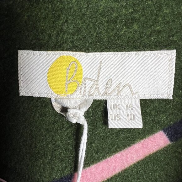 Boden Constance NWT Womens 10 Abstract Floral Wool Coat Bold Colorful Outerwear - Picture 12 of 16